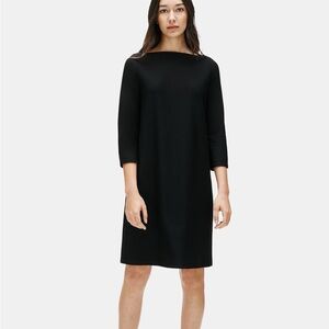 Eileen Fisher Blue Crepe Stretch Shift Dress